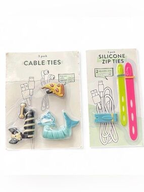 Silicone Zip Ties & Decorative Cable Ties Set - Neon Pink, Lime & Turquoise